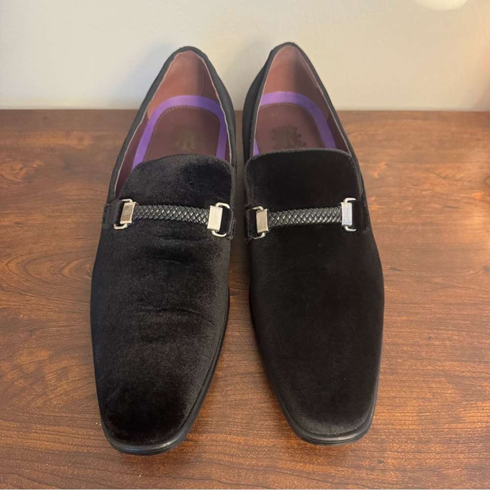 Black Velvet Men's Loafers -size 13 - Picture 2 of 7